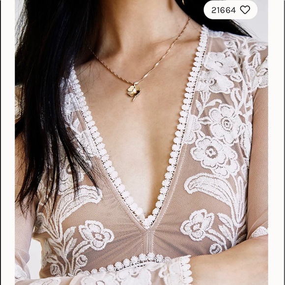 For Love or Lemons Temecula sheer net maxi dress. - Picture 3 of 4